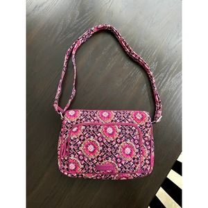 Vera Bradley Raspberry  Medallion Small Shoulder bag 10 inches
